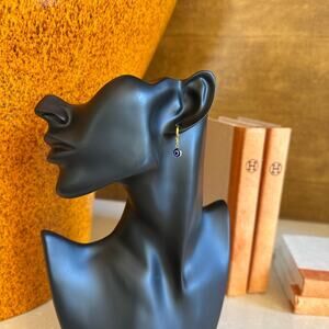 Gold Evil Eye Drop Earrings- modern boho gift dainty trendy cute minimalist